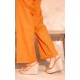 Orange PU Round Toe Asymmetric Strap Espadrille High Wedges