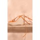 Orange PU Round Toe Asymmetric Strap Espadrille High Wedges