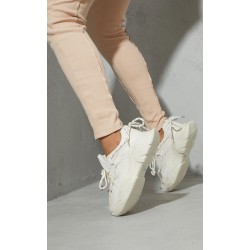 Sand Combat Lace Up Double Sole Chunky Sneakers