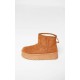 Chesnut Faux Suede Cleated Ankle Platform Boots