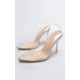 Clear Heeled Court Shoes