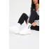 White Wide Fit Chunky Bubble Sole Panelled Up Sneakers