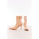 Tan Point Toe Low Heeled Ankle Sock Boots